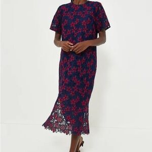 POMANDER PLACE Midnight Floral Lace Seraphina Dress